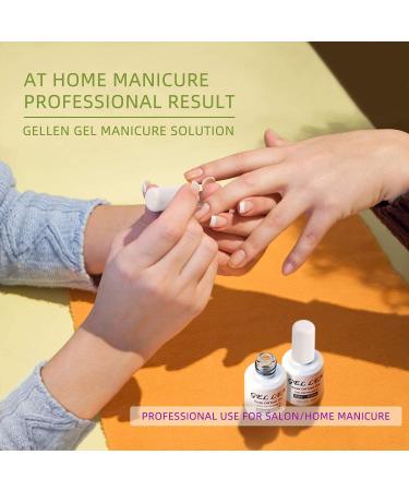 Gellen No Wipe Top Coat Base Coat for Gel Nail Polish - Long Lasting High Gloss Finish 0.27 fl oz - Buy Online on GoSupps.com
