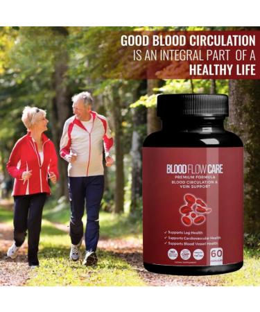 BloodCirculation Supplement 60 Capsules Supports LegVein Heart VesselsandCardiovascular Health (60 Capsules) - Buy Online on GoSupps.com