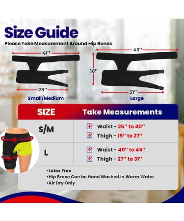 Thigh Compression Sleeve for Hip Pain Relief - Small Right/Small-Medium Size - Groin & Hamstring Support for Hip Replacements, Sciatica, Quad Muscle Strains - Buy Online on GoSupps.com