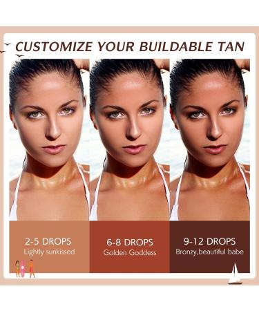 Face Tanning Drops - Self Tanning Drops for Natural Glow | Sunless Bronzing | Add to Moisturizer and Lotion - Buy Online on GoSupps.com