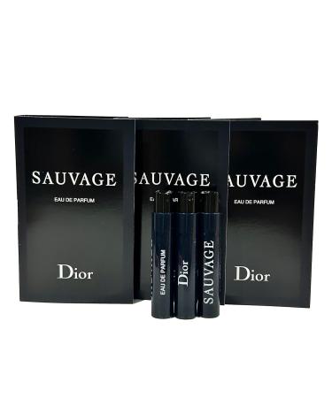 Dior Christian SAUVAGE MEN Sample Perfume EDP Vial 1 ml /0.03 oz - 3 PCS - Set of 3 Wood 0.03 Fl Oz (Pack of 3) - Buy Online on GoSupps.com