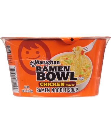 Maruchan Bowl Chicken Flavor Ramen Noodles with Vegetables 3.31 OZ (Pack of 12)