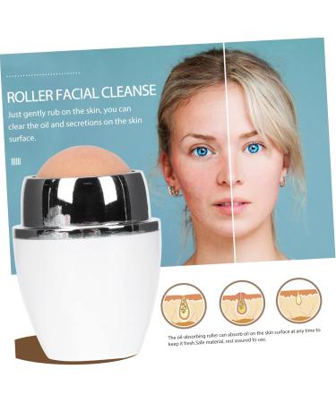 Beatifufu 1pc Facial Oil Absorbing Ball Face Cleaning Tools Face Cleaning Massager Facial Oil Control Tool 5x2.8cm White - Buy Online on GoSupps.com