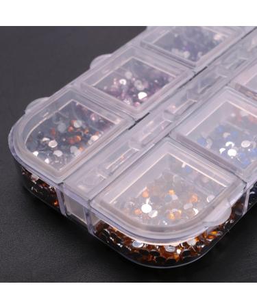 Gsrimgratoe 3D Shape Nail Pearl DIY Nail Art Decorations Nail Rivet Imitation Manicure Tools 5# Flat Color 12 Colors 5 # 12 Colour Flat Diamond Colour - Buy Online on GoSupps.com