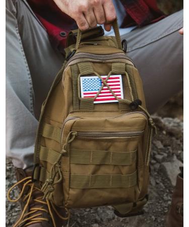 JupiterGear Tactical Military Sling Backpack - Khaki | Adjustable Strap | Outdoor Daypack Backpack - Buy Online on GoSupps.com