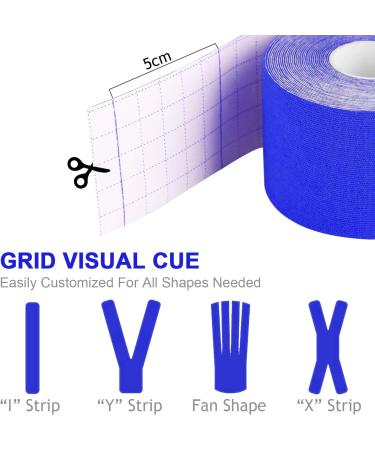 Deilin Kinesiology Tape 19.7ft Uncut Per Roll Elastic Therapeutic Sports Tapes for Knee Shoulder and Elbow Waterproof Athletic Physio Muscles Strips Breathable Latex Free 1 Roll Dark Blue - Buy Online on GoSupps.com