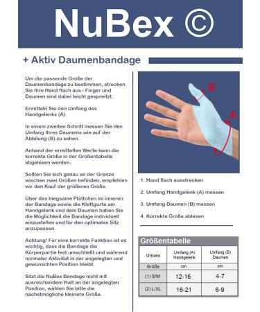 Nutrics Active Thumb Bandage | Pain Relief & Support | Unisex L-XL | Stabilizing Orthosis for Left & Right - Buy Online on GoSupps.com