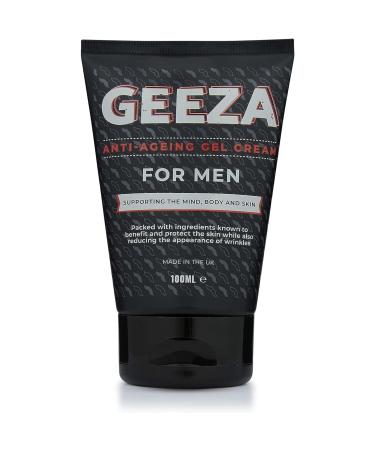 Geeza Men's Anti-Ageing Mens Cream Hybrid That Works. Formulated for Men's Skin. Fights Wrinkles. Scientifically Designed Mens Anti-Ageing Moisturiser Fast Absorbing 100ml