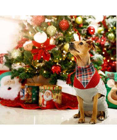 Lionheart Glory Dog Haller Cotton Christmas Scarf | Washable Adjustable Neckerchief for Large Dogs | Checkered Plaid Pet Accessory - Buy Online on GoSupps.com