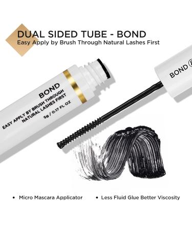 Lash Bond and Seal Cluster Lash Glue + 144 Pcs DIY Cluster Eyelash Extensions | Strong, Gentle, Comfortable Adhesive for All Day Wear - Buy Online on GoSupps.com