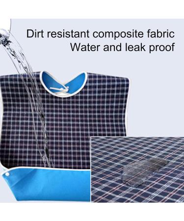 Adult Bibs for Men Women Washable Waterproof Adult Bib for Eating with Crumb Catcher Red - Buy Online on GoSupps.com