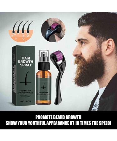 Derma Roller Hair Growth Hair Growth Spray Beard Roller for Growth 540 0.5MM Titanium Needles Beard Roller For Growth For Men Stimulate Beard & Hair Growth/Microneedle Roller(Roller Set) - Buy Online on GoSupps.com