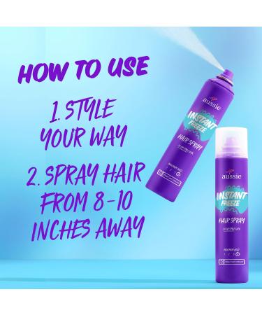 Aussie Instant Freeze Hairspray Triple Pack - Strong Hold 10.0oz with Jojoba & Sea Kelp - Buy Online on GoSupps.com