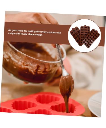 Zerodeko Ice Cube Tray 6 pcs Adorable Mold Tools Fondant Molds Candy Ice Cube Chocolate Silicone DIY Lovely Cookie for 21X10.2cmx2pcs Brown 2x2pcs - Buy Online on GoSupps.com