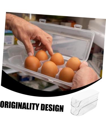 DOITOOL 2pcs Egg Storage Box Refrigerator Egg Rack Eggs Organizer Egg Tray Egg Holders Egg Carton Side Door - Buy Online on GoSupps.com