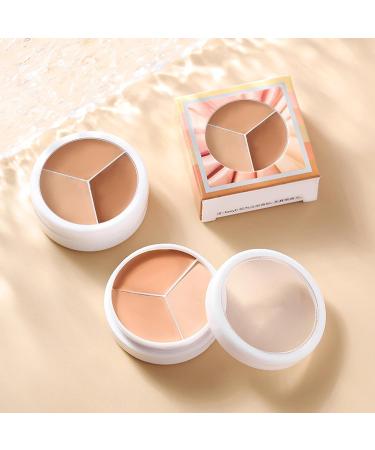 Cream concealers cream foundation - Cream foundation concealer | 3-color illuminating cream face palette color-correcting concealer concealer for dark spots - Buy Online on GoSupps.com