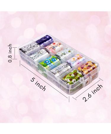 Buy Makartt Transfer Foil Nails Kit - Floral Pattern 10 Rolls for Nail Art DIY Decoration | Best Nail Foil Stickers for Creative Designs - Buy Online on GoSupps.com