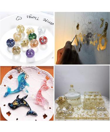 Gold Foil Flakes for Resin - 8 Bottle Set | Gilding Flakes for Nails, Crafts, Painting, Art, Slime - Gold, Silver, Copper, Red, Blue, Purple, Green, Peach - Buy Online on GoSupps.com