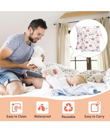 Dioxide Diaper Pocket & Wetbag | Waterproof Reusable Laundry Bag | Baby Wrap Pocket for Travel Swimming & Fitness - 2PC Rainbow Set - Buy Online on GoSupps.com