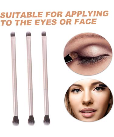 SKISUNO 20pcs Double Brush Makeup Brush Powder Applicator Cosmetics Brush Makeup Tool Golden Aluminum Tube - Buy Online on GoSupps.com