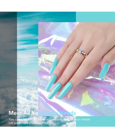 Dipping Powder Nails Set - Aokitec Sky Blue 28g | DIY & Salon French Nail Art | Top Quality Dipping Nail Powder - Buy Online on GoSupps.com