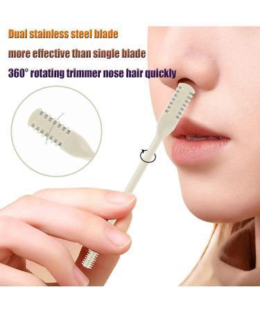 2024 Upgraded 2-in-1 Nasal Hair Cutter & Nostril Hair Remover Tool - Double Sided Nose Hair Trimmer for Men & Women | 360 Rotating Design | 3 Set - Buy Online on GoSupps.com