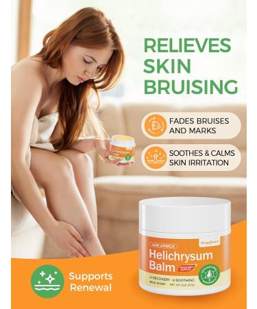 Helichrysum Balm for Skin Repair & Renewal - Natural Soothing Helichrysum Essential Oil Balm with Arnica for Bruise & Redness Relief - Moisturizes & Revitalizes Dry, Sensitive & Aging Skin Versatile Use - Buy Online on GoSupps.com
