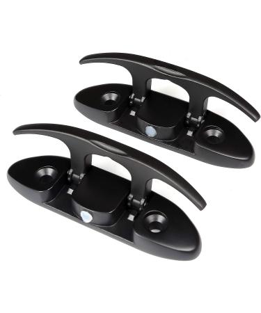 Mxeol Folding Boat Cleats - 2 Pack Stainless Steel Dock Cleats with Black Coating - Buy Online on GoSupps.com