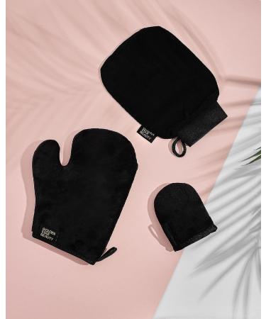 Tanning Mitt Kit - Double Sided Self Tanner Mitten for Body and Face | Includes Exfoliation Mitt | Washable and Ultra Soft Tanning Gloves for Streak-Free Tan - Buy Online on GoSupps.com