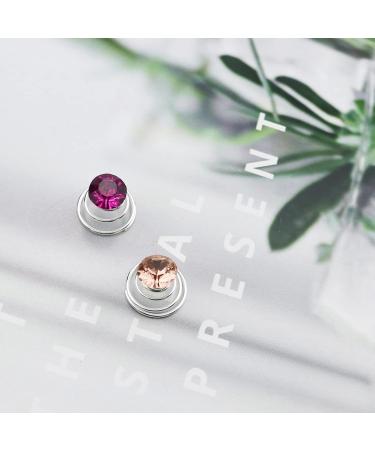 Donleeving 48 Strass Hair Spiral Clips - Shiny Rhinestone Metal Twist Hair Accessories for Brides - Blue Red Rose Purple - Buy Online on GoSupps.com