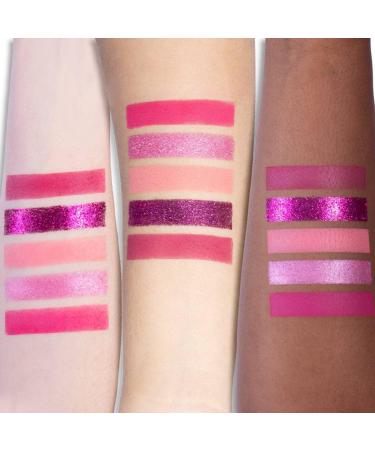  KRASH KOSMETICS KRASH KOSMETICS Mini eyEXshadow Oscar Eyeshadow Palette 5 Tone Super Pigment Long Lasting Matte Shiny Glitter Pink Fuchsia Garnet Colour Mirror Included Vegan & Cruelty Free - Buy Online on GoSupps.com