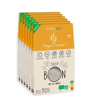 ENVI Bio - Organic Konjac Rice - Gluten Free Rice - Organic Konjac & Oat Flour - Vegan Gluten Free Low Calorie - Box of