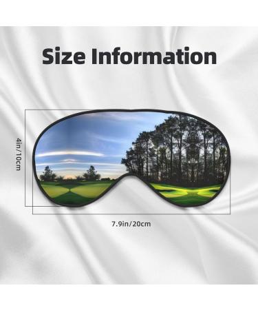 Golf Course & Tree Print Unisex Sleep Mask | Double-Sided Eye Mask for Sound Sleep & Skin Care - Buy Online on GoSupps.com