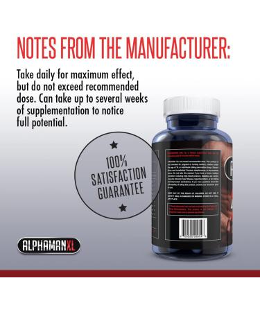 AlphaMAN XL Male Pills | - Enlargement Booster Increases Energy  Mood & Endurance | Best Performance Supplement for Men - 1 Month Supply  60 Capsules - Buy Online on GoSupps.com