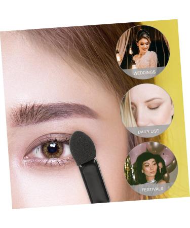Outanaya 100pcs Mini Eyeshadow Swab Lipstick Brush Applicator Eyelash Spoolie Lip Balm Brush Plastic Black - Buy Online on GoSupps.com