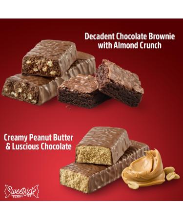 High Protein Bars Pack of 12 - Brownie Crunch and Peanut Butter Protein Bars 6 of Each Ideal for Fitness Enthusiasts Perfect for Sharing Snacking or sharing with your Loved Ones - Buy Online on GoSupps.com