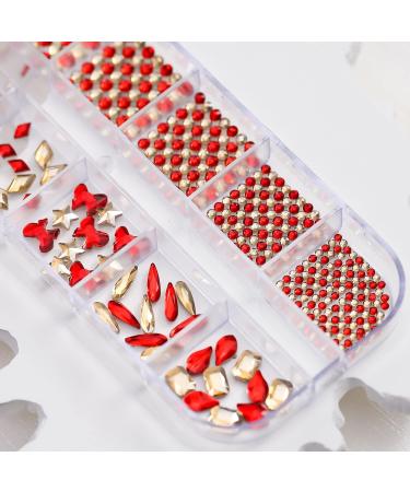 Clear Nail Rhinestones Crystal Nails Gems Stones Mixed Flat Back Rhinestones Gems for DIY Nail Art Supplies Nail Crystals Rhinestones Kit for Nail Art - Buy Online on GoSupps.com