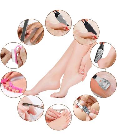 23 in 1 Professional Pedicure Manicure Tools Kit - Stainless Steel Foot Care Scrubber & Callus Remover for Women & Men | International Shipping Available - Buy Online on GoSupps.com