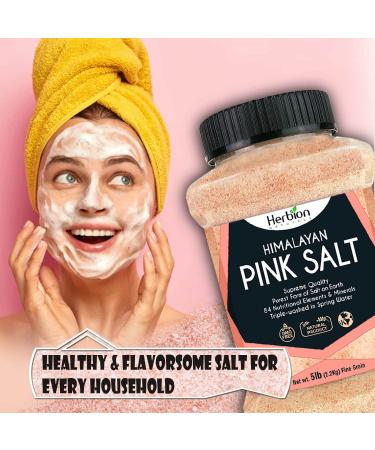 Herbion Naturals Himalayan Pink Salt Jar - GMO Free, Vegan, Chemical-Free, Kosher Certified, Fine Grain All-Natural Salt - Triple-Washed in Spring Water - Buy Online on GoSupps.com