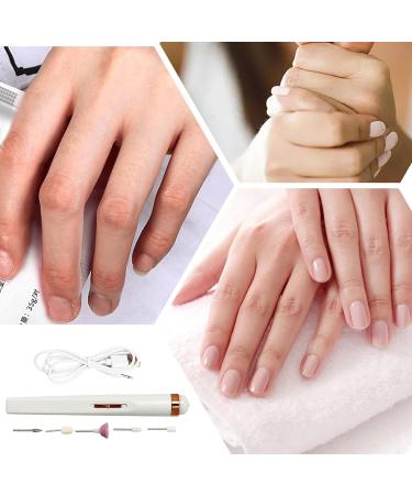 Electric manicure pedicure nail polymers ergonomic highspeed nail file with polishing function for family friends White - Buy Online on GoSupps.com