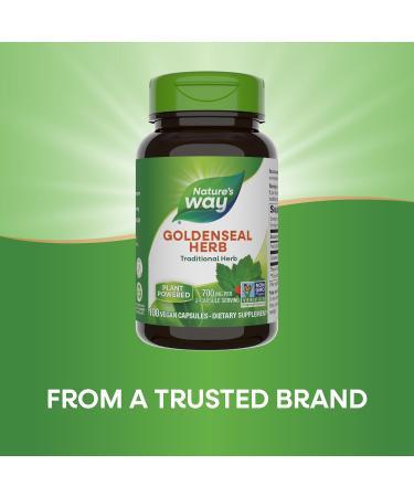 Nature's Way Goldenseal Herb 700 mg - 100 Capsules - Premium Herbal Supplement - Buy Online on GoSupps.com