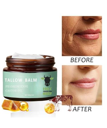 FEESHOW Beef Tallow Moisturizing Cream for Women Girls Dry Sensitive Skin Lightweight Non Greasy Hydration Nourishing Daily Face Care Green One Size One Size Green - Buy Online on GoSupps.com