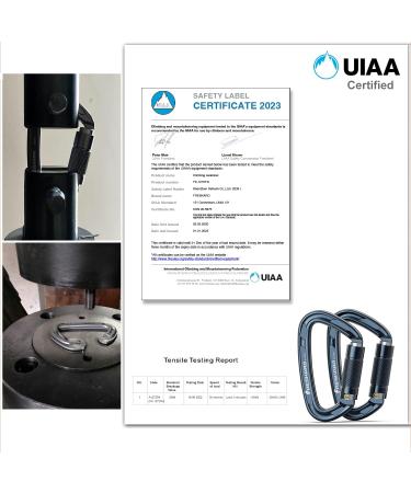 Space Grey Climbing Carabiner Set - 2pc | Durable & Lightweight - Buy Online on GoSupps.com