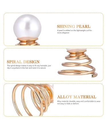 12pcs Luxshiny Pearl Spiral Hair Pins - Gold Twists Coils Clip for Wedding & Prom - Buy Online on GoSupps.com