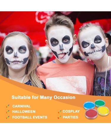 Professional Make-up Mardi Gras | Water-Resistant 30g x 2 Colors - White & Purple for Halloween & Carnival Parties - Buy Online on GoSupps.com