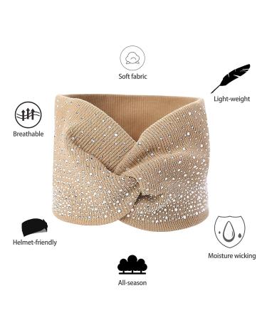 Sparkly Crystal Wide Headbands for Women - 3 Pcs Bling Fancy Headbands - Buy Online on GoSupps.com