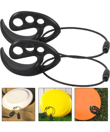 BESPORTBLE Flying Disc Clips - 2pcs Portable Outdoor Disc Holders & Clamps for Easy Carrying - Black - Buy Online on GoSupps.com