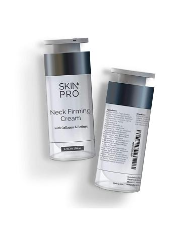 SkinPro Neck Firming Cream with Retinol Serum, Marine Collagen & Peptides - Tighten and Firm Neck Skin - Buy Online on GoSupps.com