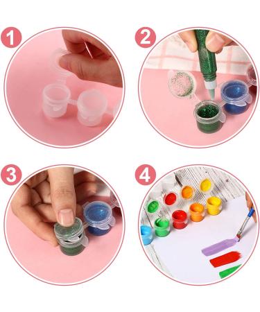 150 Strips 900 Pots Empty Paint Strips Paint Cup Pots Mini Strips Clear Plastic Storage Containers with Lids Art Painting Craft Supplies for Classrooms Schools Paintings Art Festivals (3 ml) - Buy Online on GoSupps.com