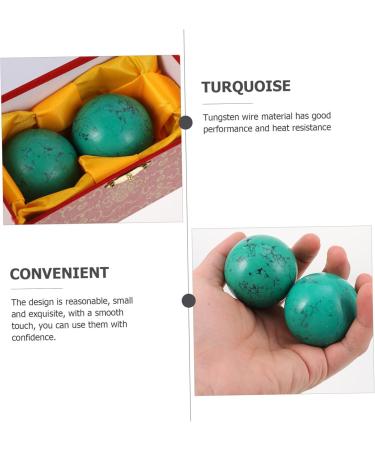 Beavorty 6 STK Turquoise Health Handball Set - Wooden Massage Balls for Finger Exercise & Fitness Decor - Buy Online on GoSupps.com